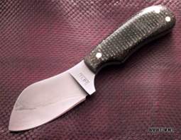 Mini Nessmuk Knife - 1095 hamon, micarta
