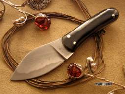 Mini Nessmuk Knife - 1095 hamon, semitron